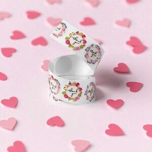 🔅New🔅 1 Roll 500pcs Thank You Stickers Labels Business Supplies Shipping